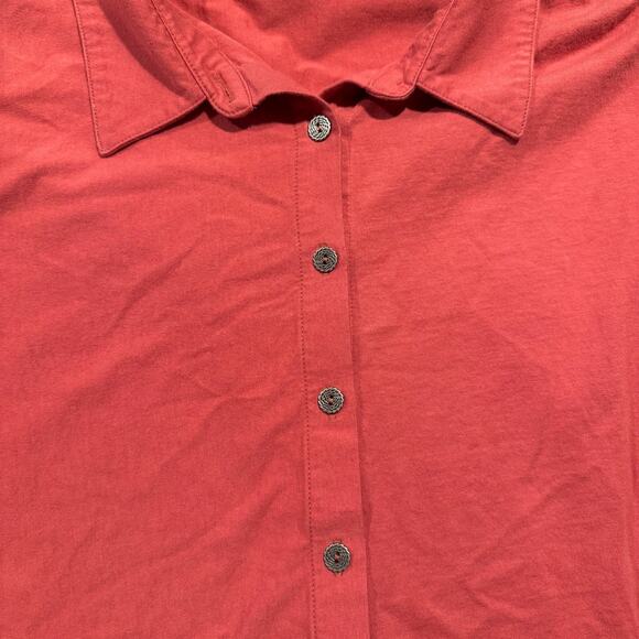 Soft Surroundings Tunic Top 3/4 Sleeve Y2K Minimalist Lagenlook Button Up Large - Picture 4 of 7
